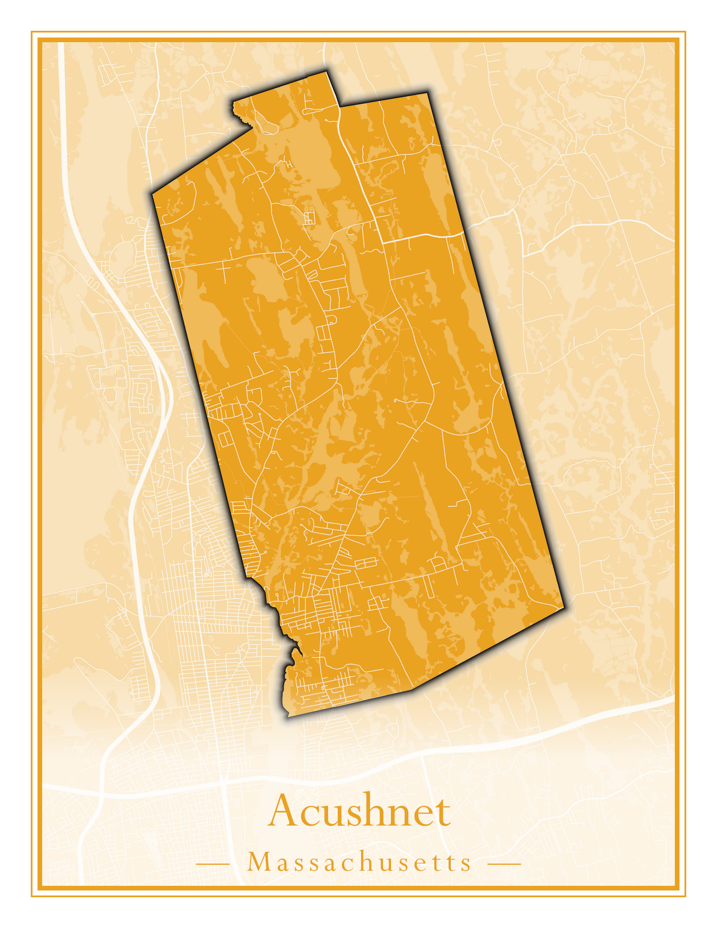 Massachusetts Towns - Street Map (Abington - Adams)