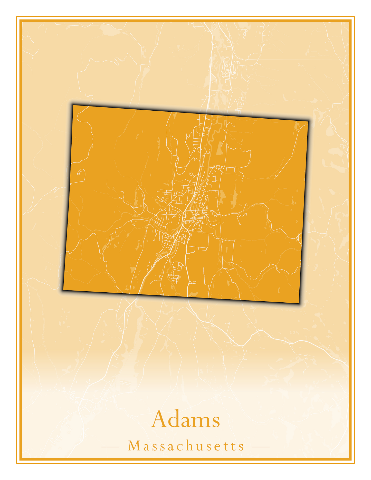 Massachusetts Towns - Street Map (Abington - Adams)