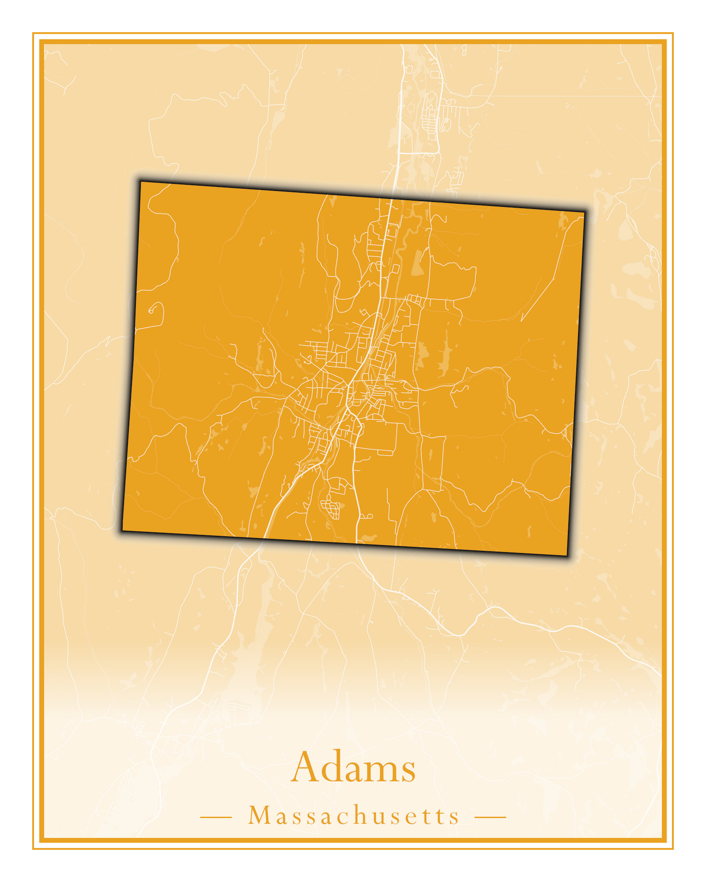 Massachusetts Towns - Street Map (Abington - Adams)