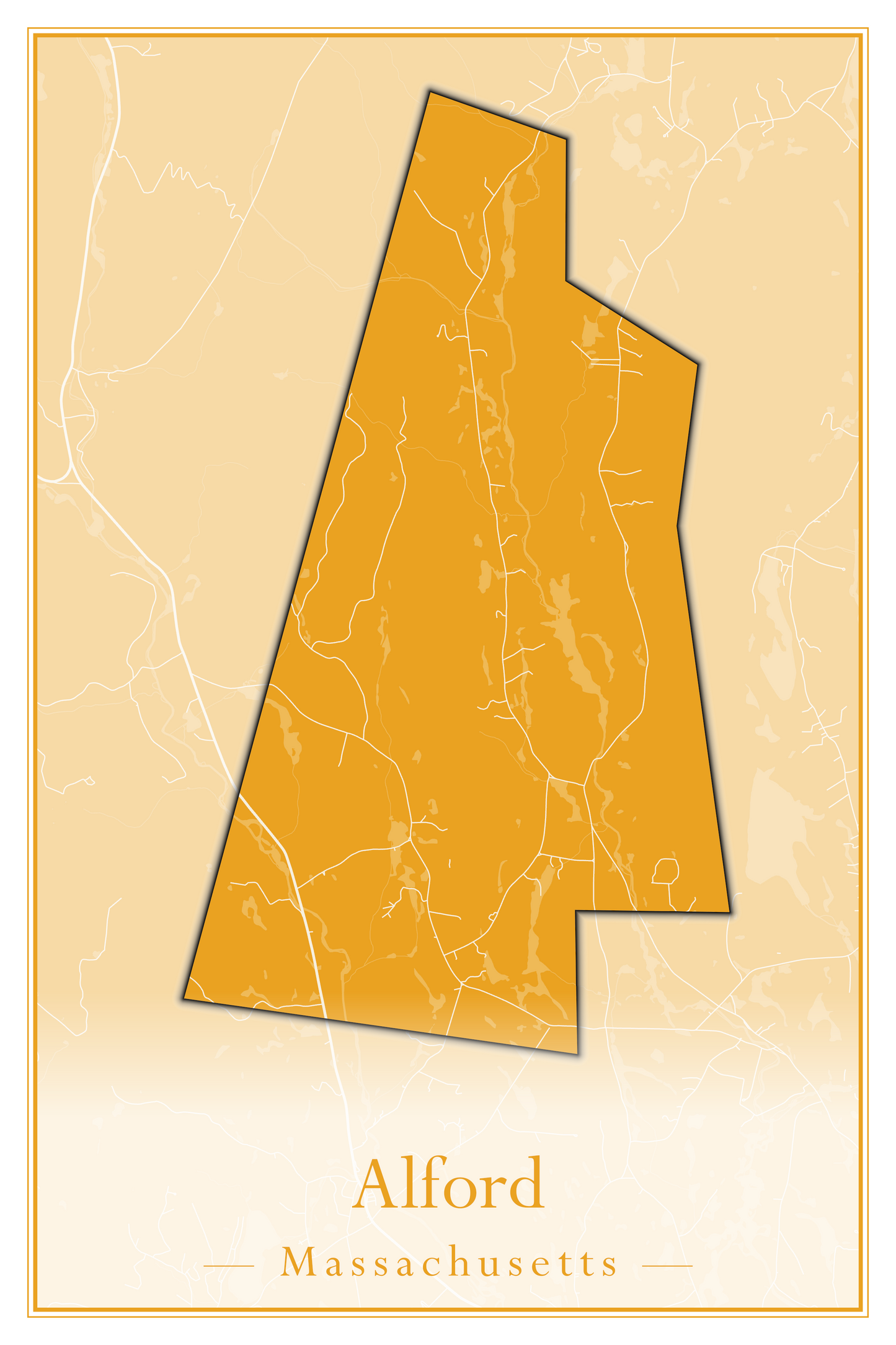 Massachusetts Towns - Street Map (Agawam - Amherst)