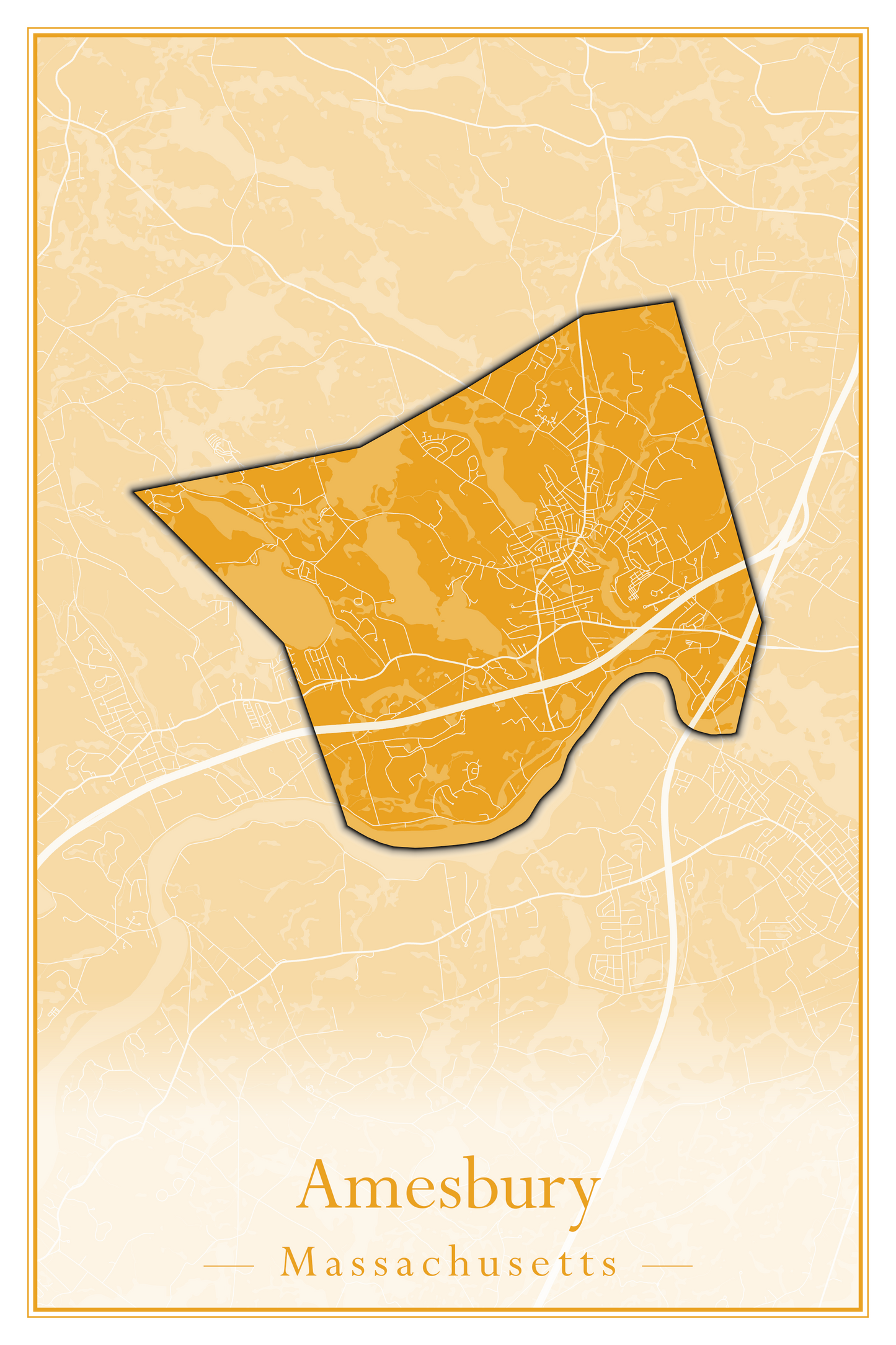 Massachusetts Towns - Street Map (Agawam - Amherst)