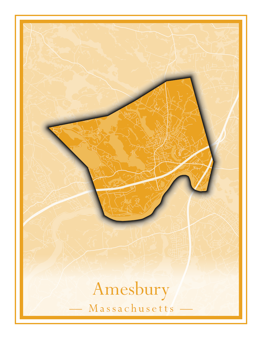 Massachusetts Towns - Street Map (Agawam - Amherst)