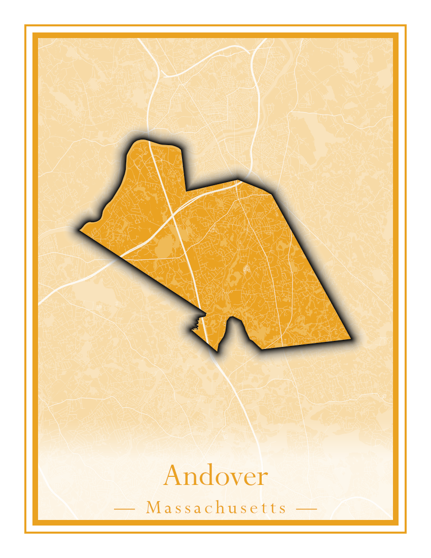 Massachusetts Towns - Street Map (Andover - Ashburnham)