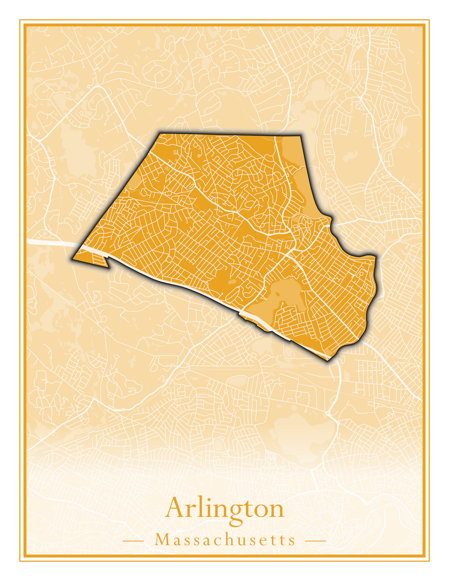 Massachusetts Towns - Street Map (Andover - Ashburnham)