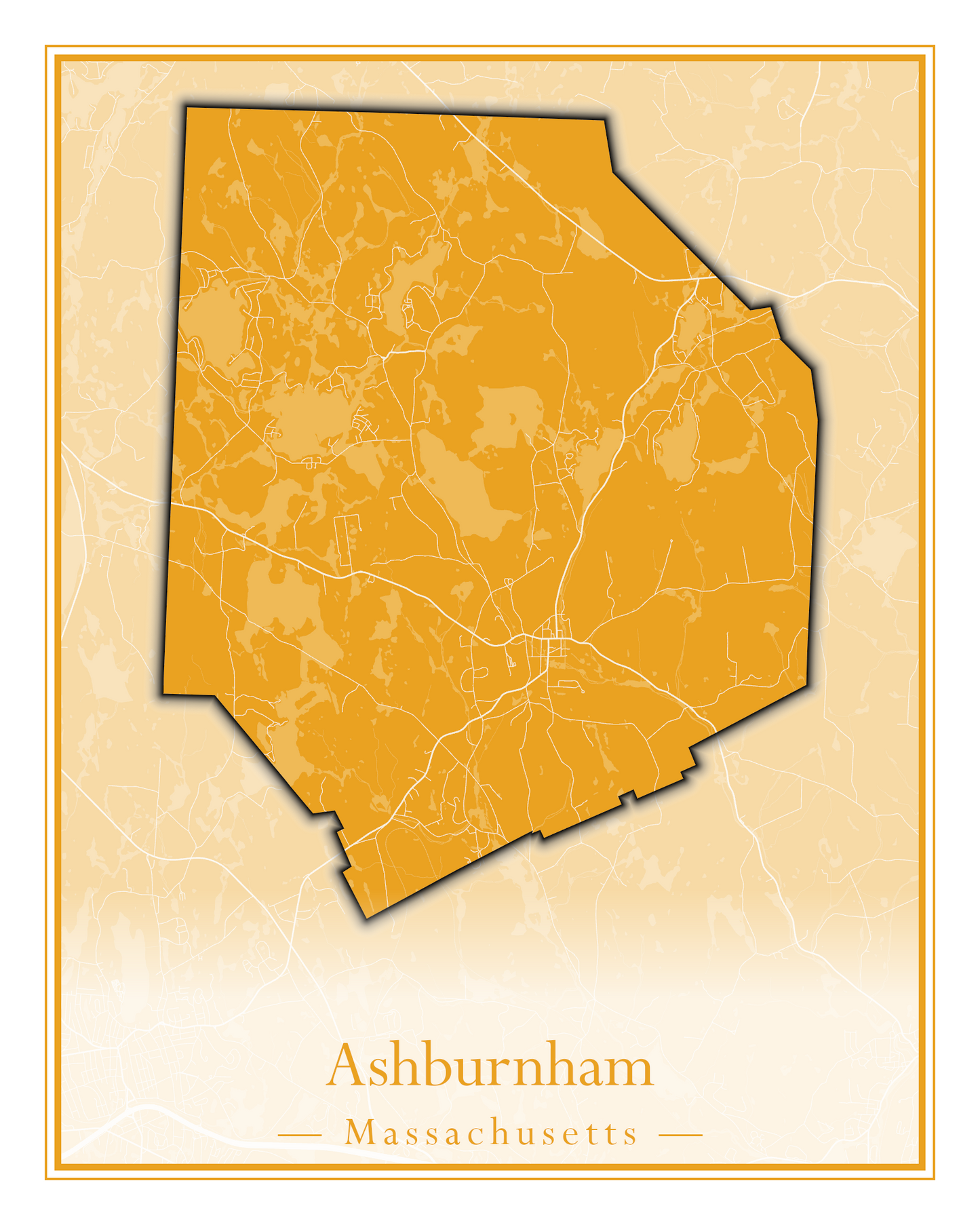 Massachusetts Towns - Street Map (Andover - Ashburnham)