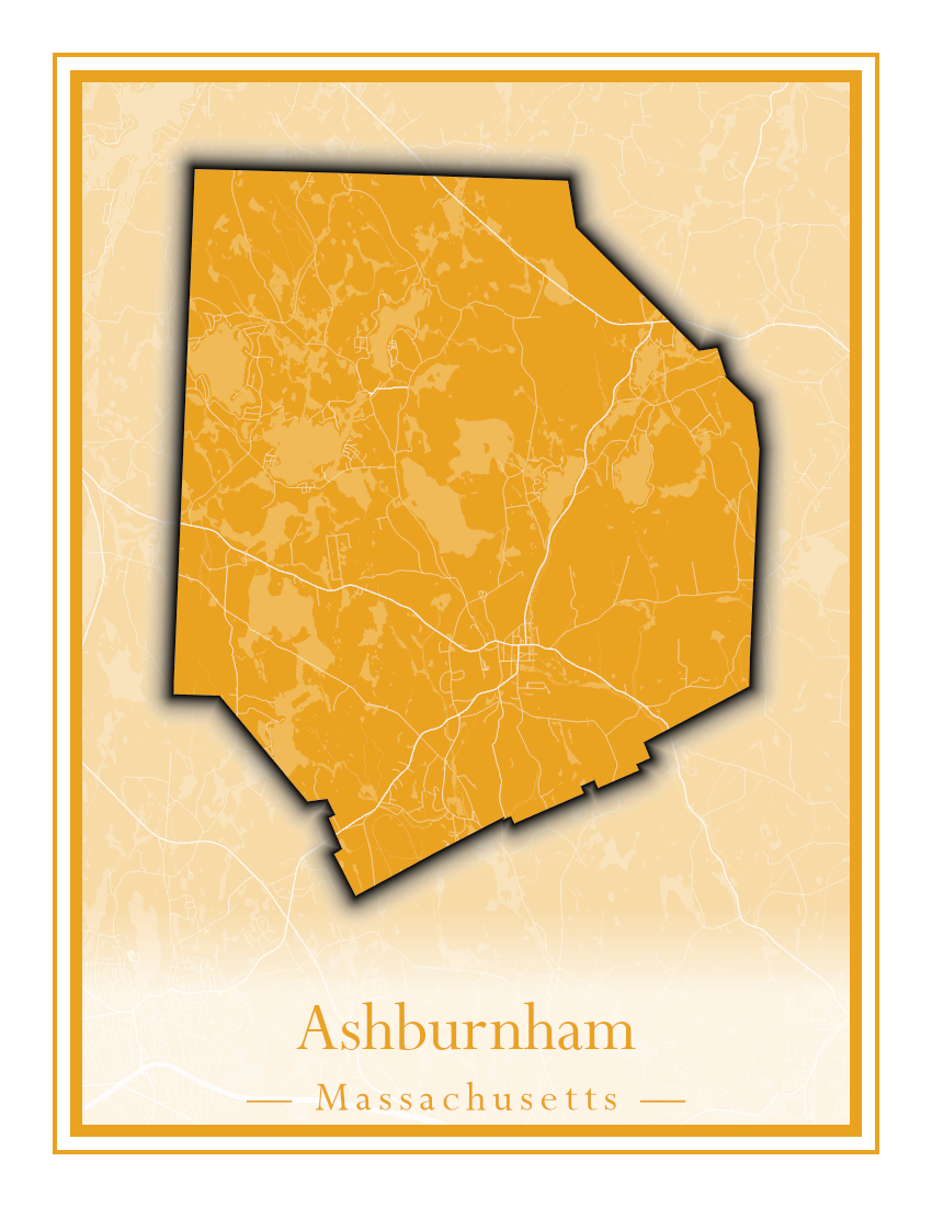 Massachusetts Towns - Street Map (Andover - Ashburnham)