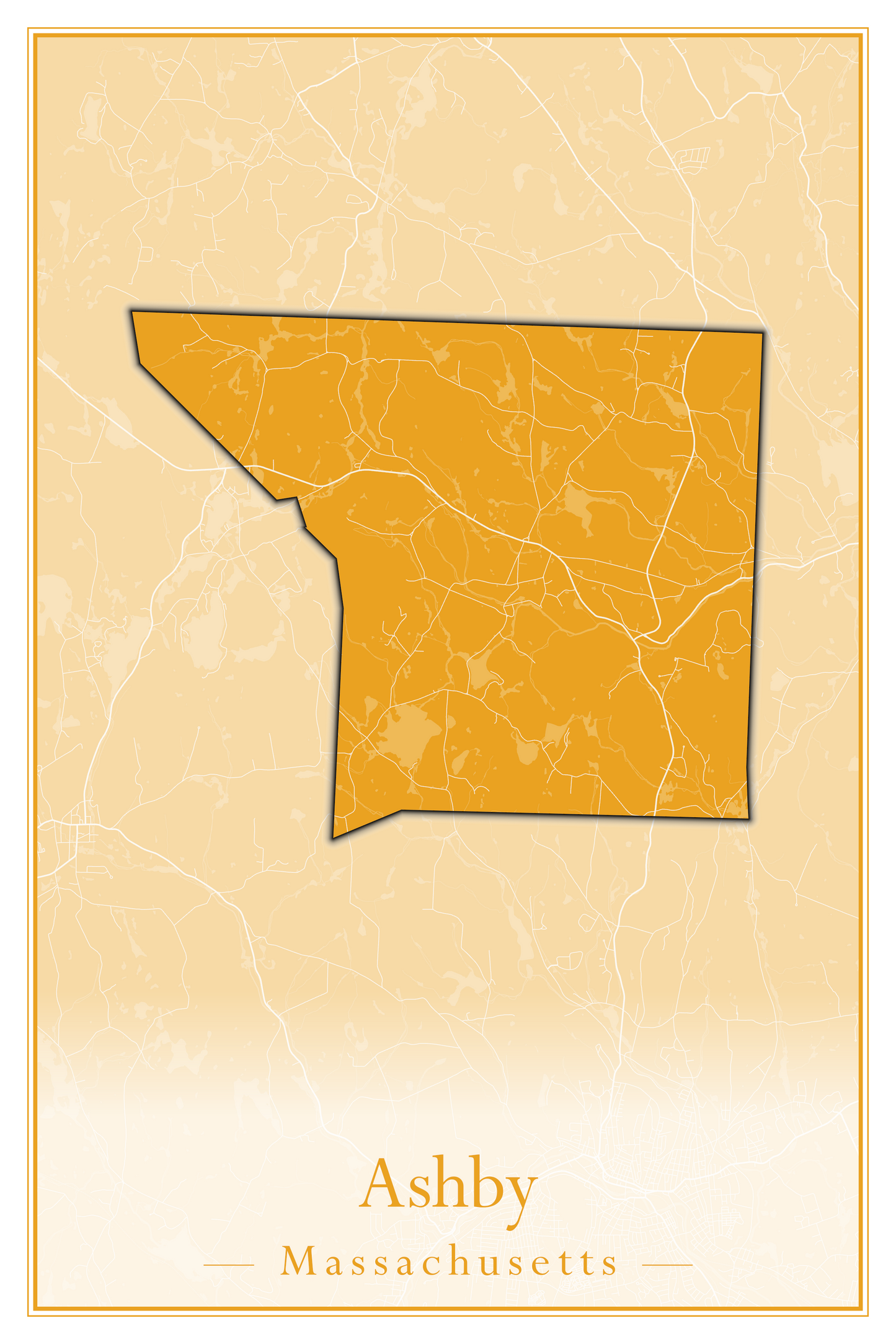 Massachusetts Towns - Street Map (Ashby - Athol)