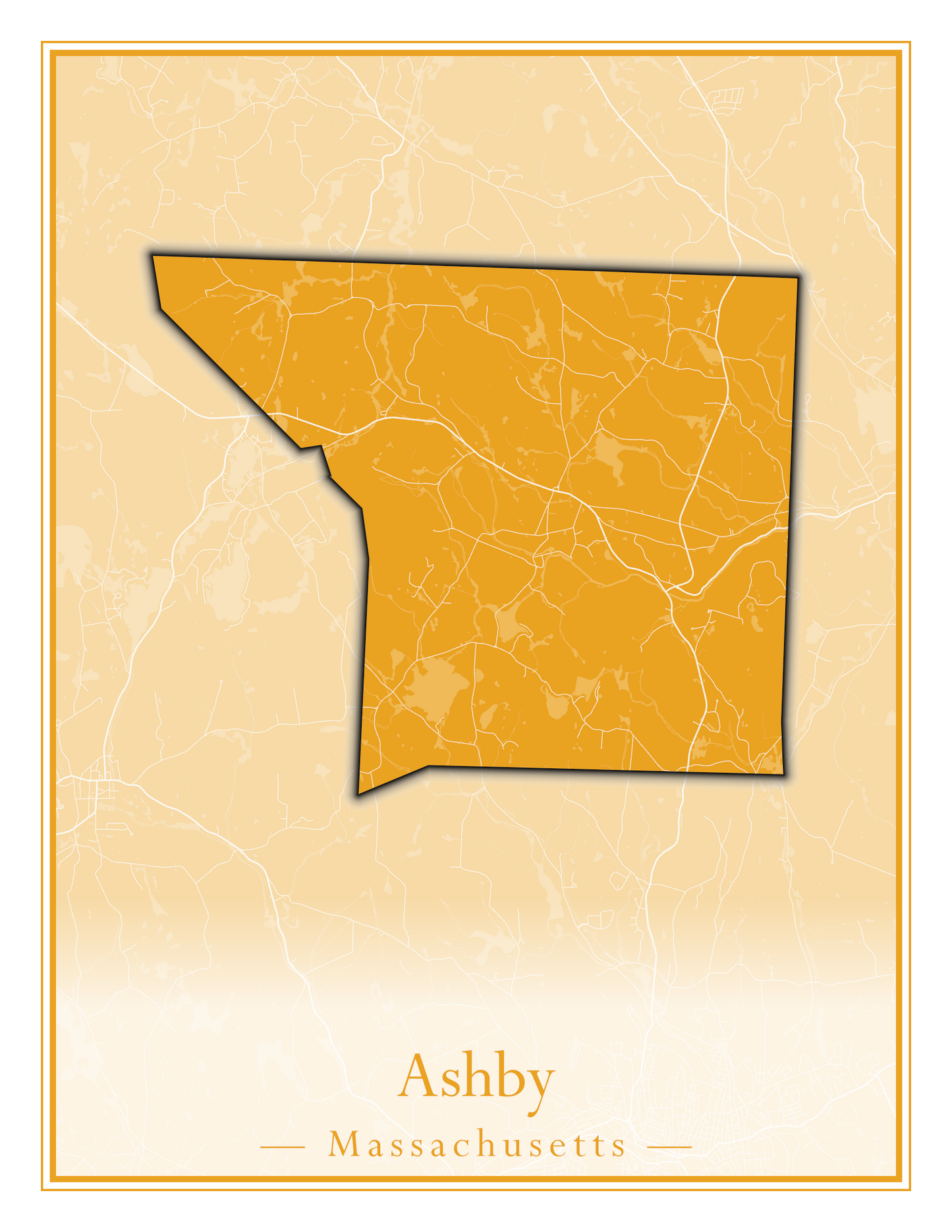 Massachusetts Towns - Street Map (Ashby - Athol)