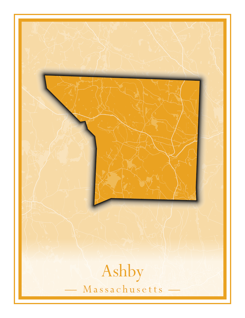 Massachusetts Towns - Street Map (Ashby - Athol)