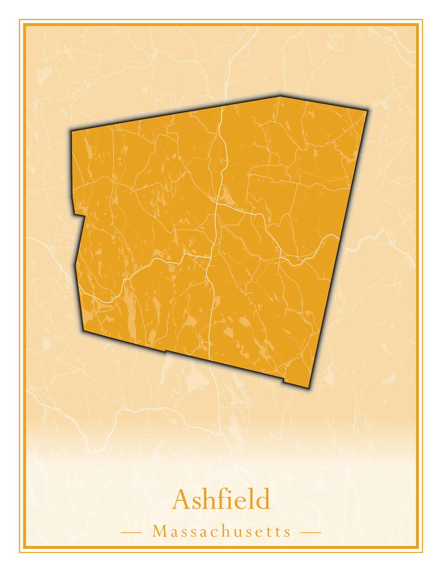 Massachusetts Towns - Street Map (Ashby - Athol)