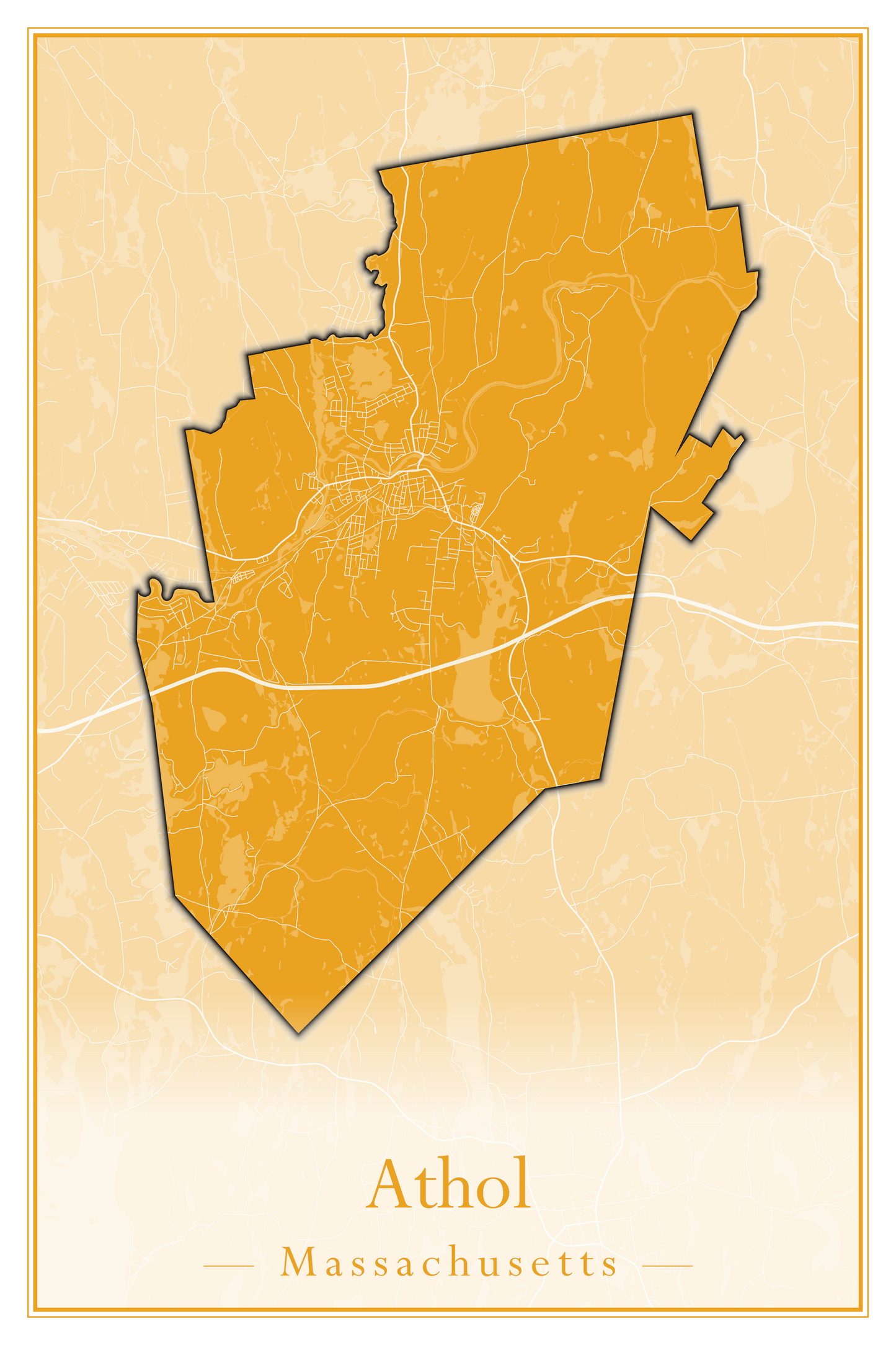 Massachusetts Towns - Street Map (Ashby - Athol)