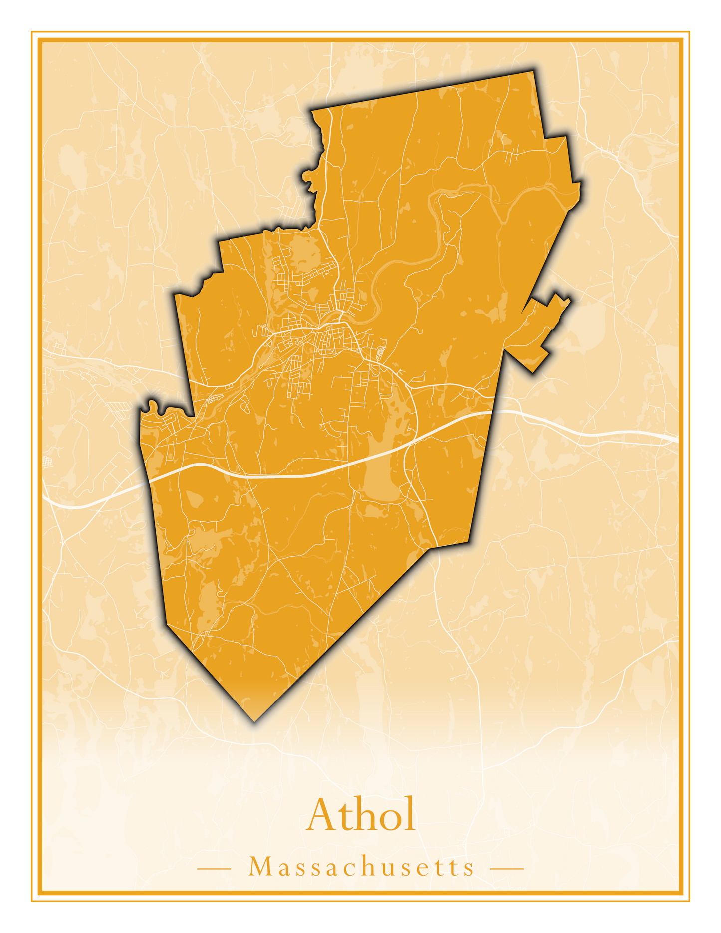 Massachusetts Towns - Street Map (Ashby - Athol)