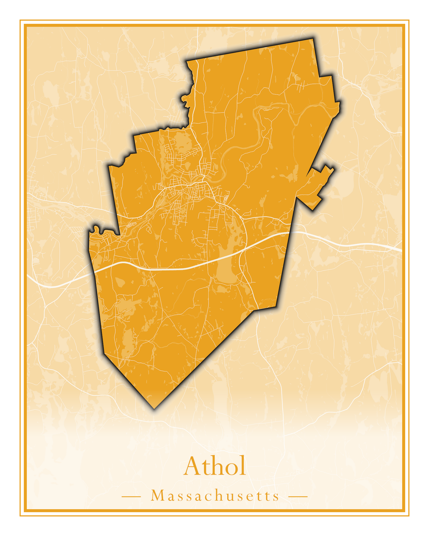 Massachusetts Towns - Street Map (Ashby - Athol)