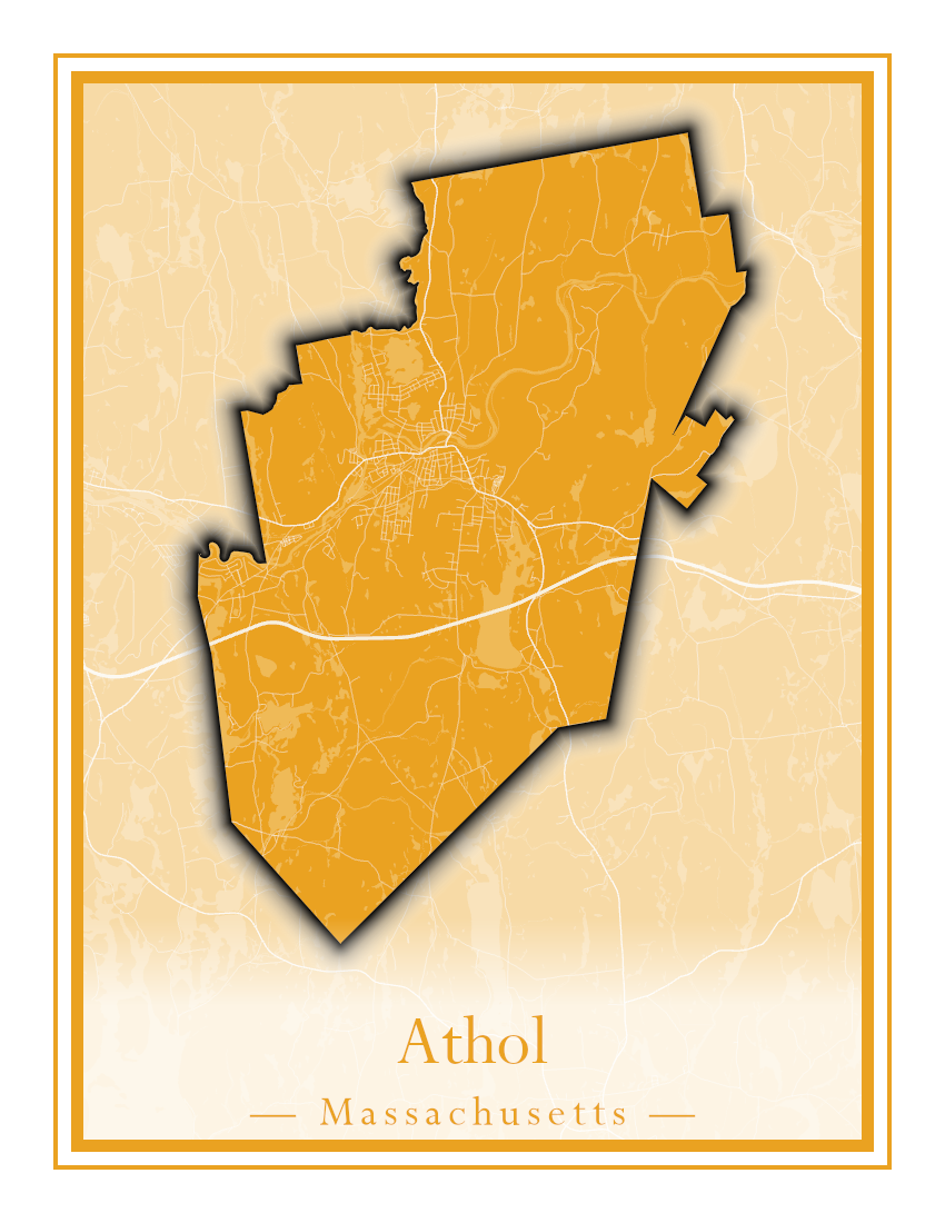 Massachusetts Towns - Street Map (Ashby - Athol)