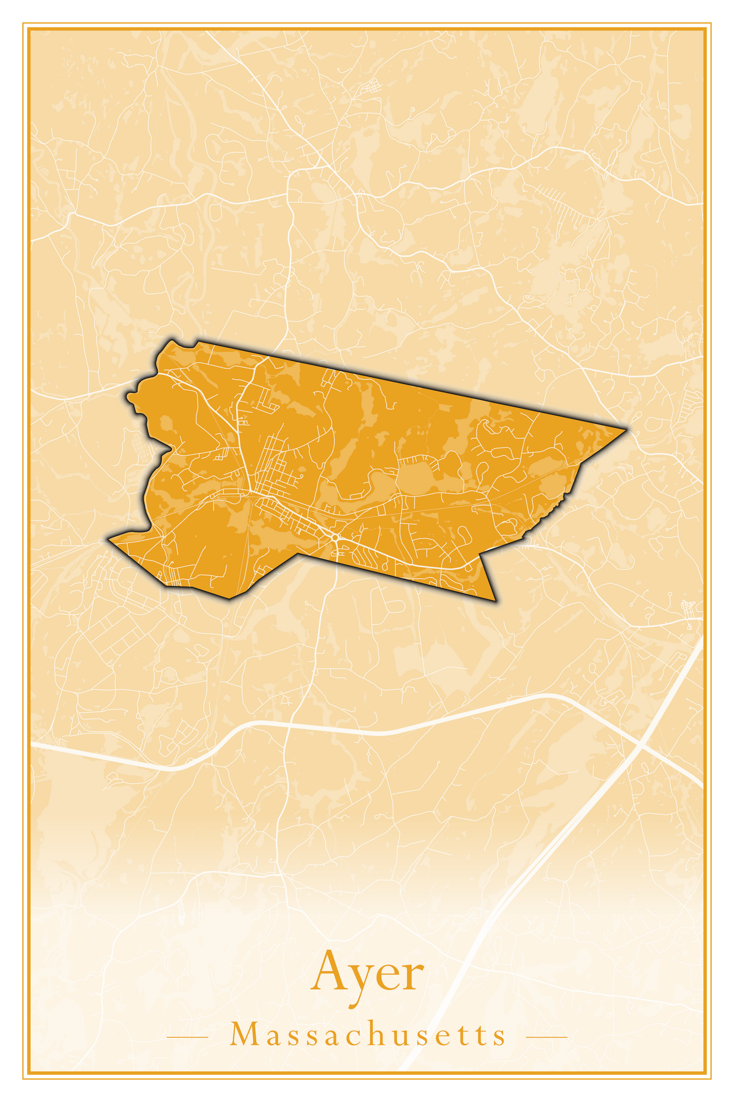 Massachusetts Towns - Street Map (Attleboro - Ayer)