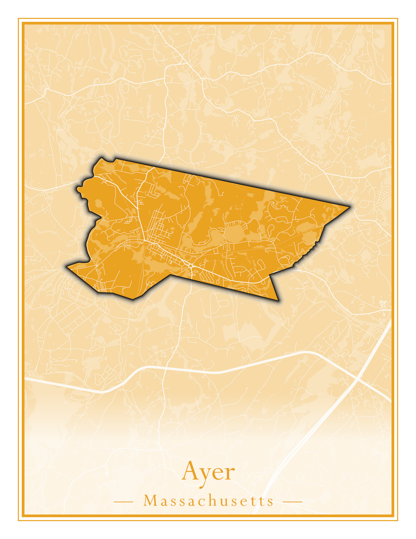 Massachusetts Towns - Street Map (Attleboro - Ayer)