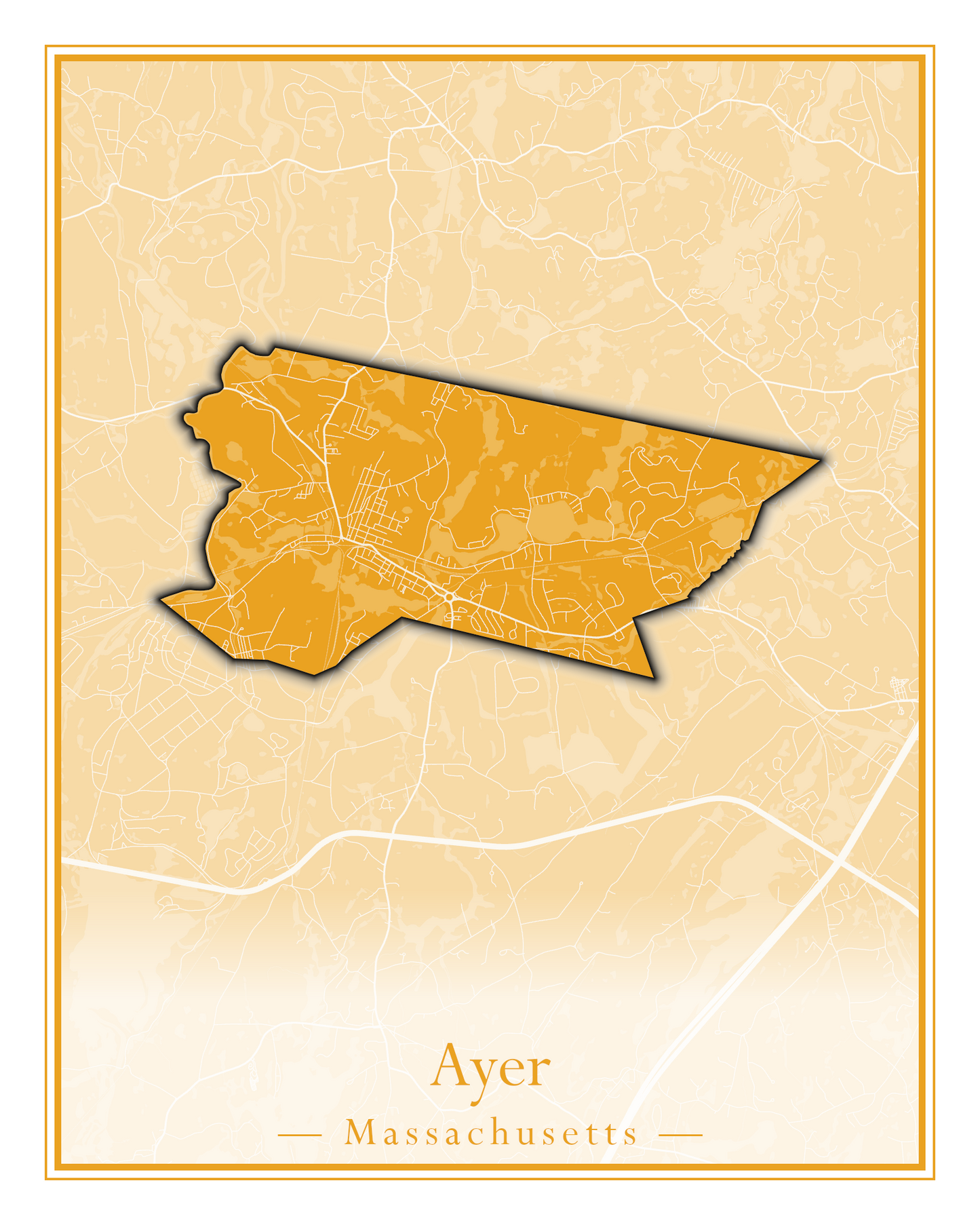 Massachusetts Towns - Street Map (Attleboro - Ayer)