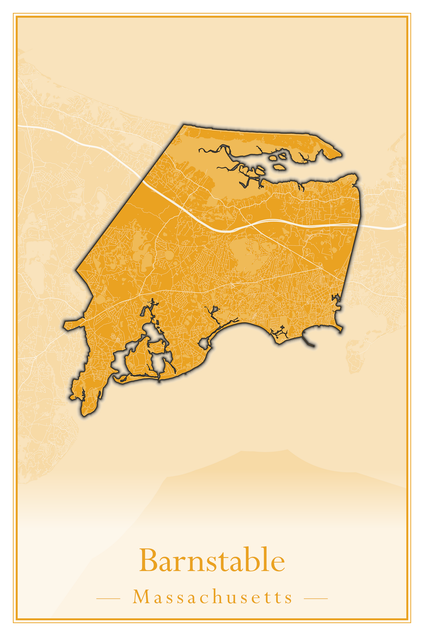 Massachusetts Towns - Street Map (Barnstable - Bedford)