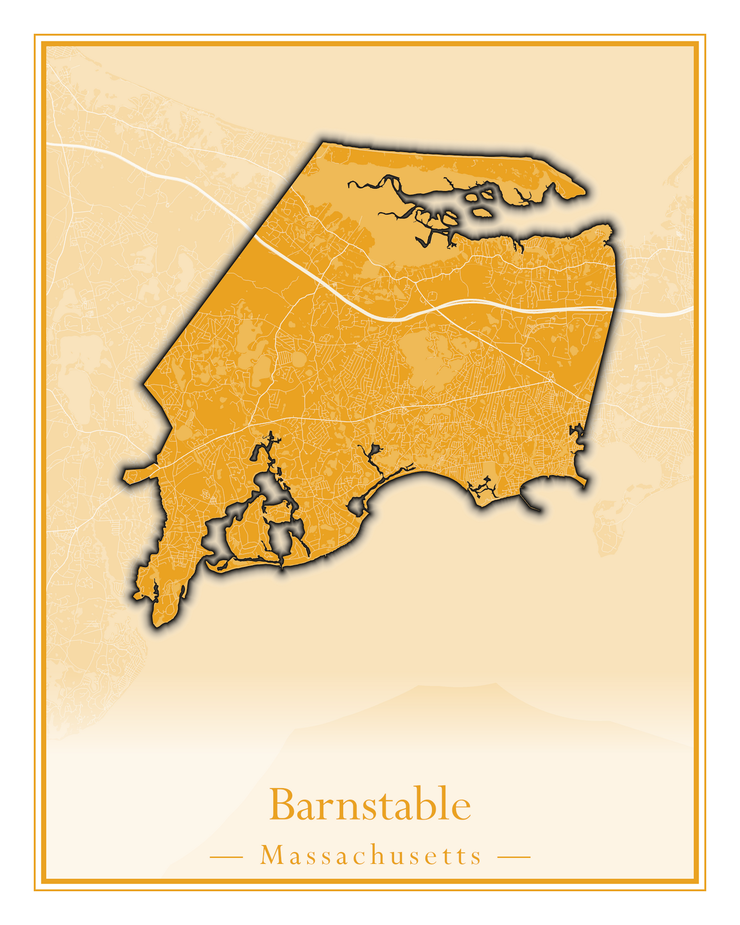 Massachusetts Towns - Street Map (Barnstable - Bedford)