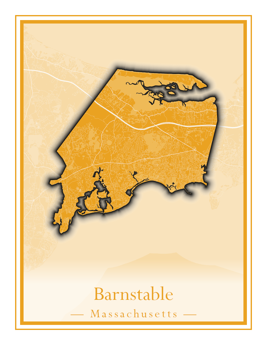 Massachusetts Towns - Street Map (Barnstable - Bedford)