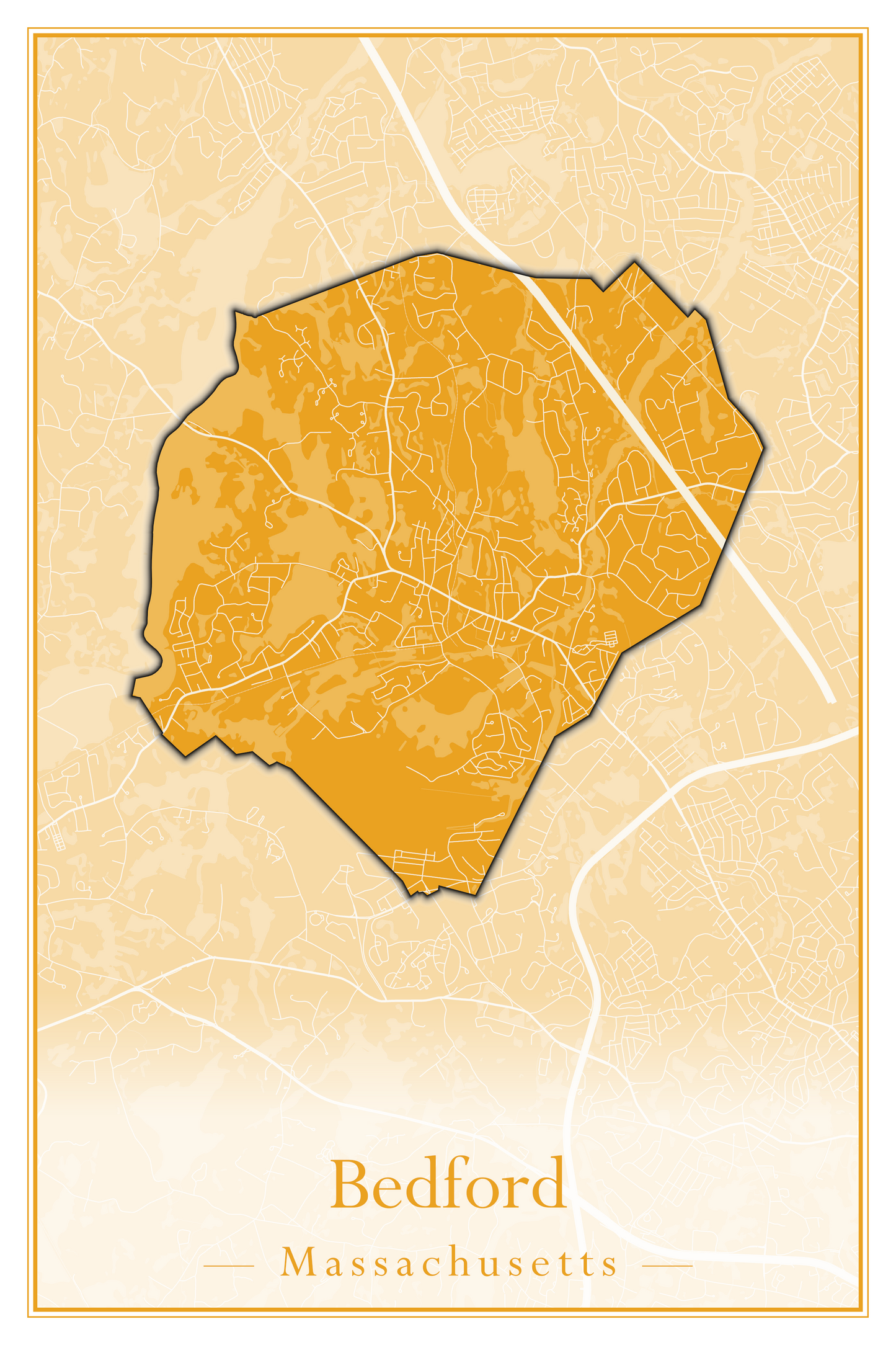 Massachusetts Towns - Street Map (Barnstable - Bedford)