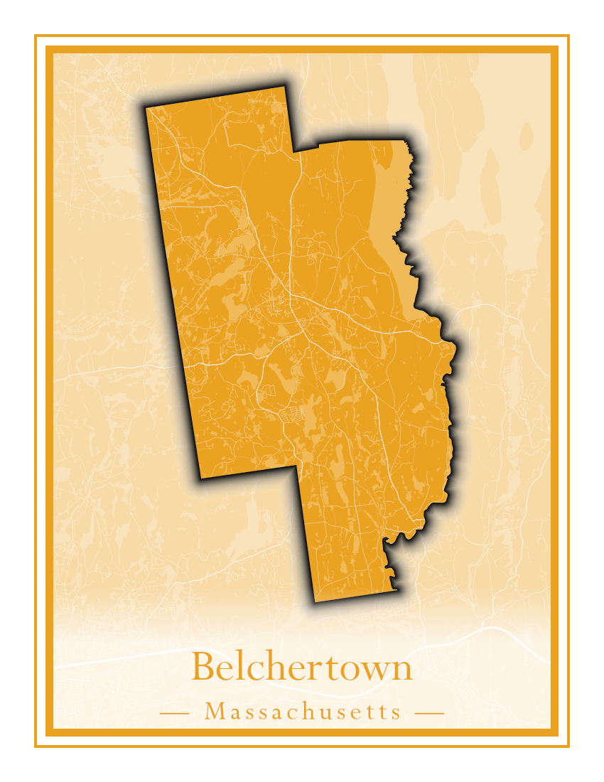 Massachusetts Towns - Street Map (Belchertown - Berkley)