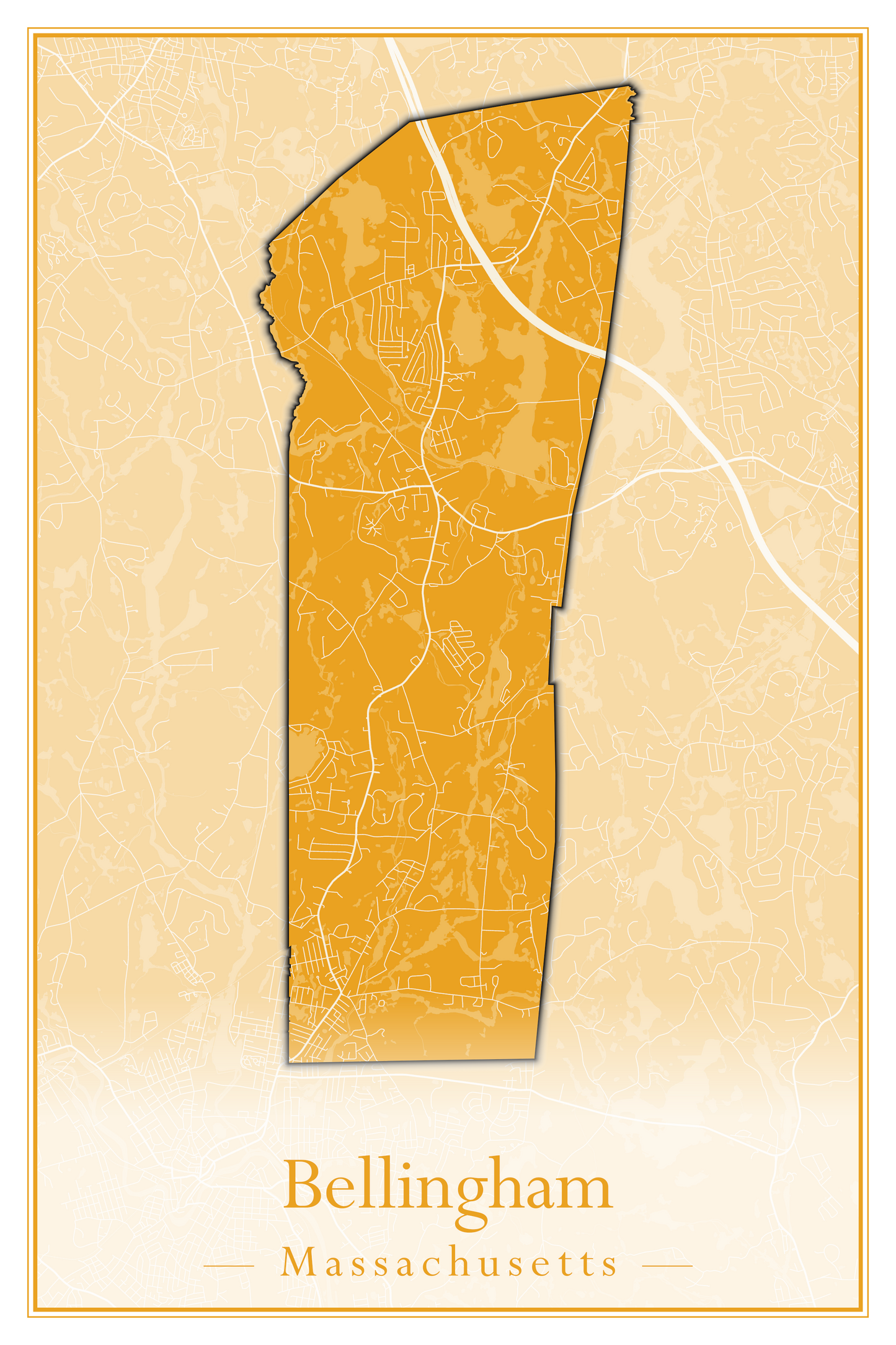 Massachusetts Towns - Street Map (Belchertown - Berkley)