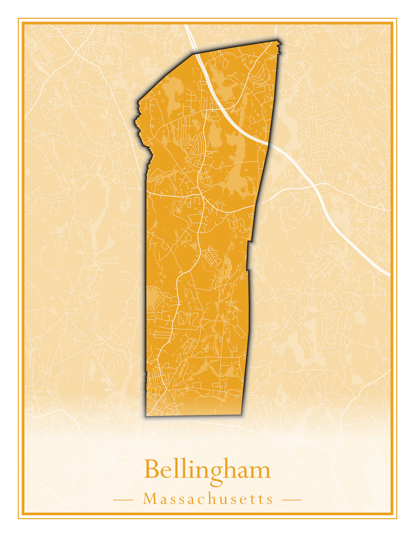 Massachusetts Towns - Street Map (Belchertown - Berkley)