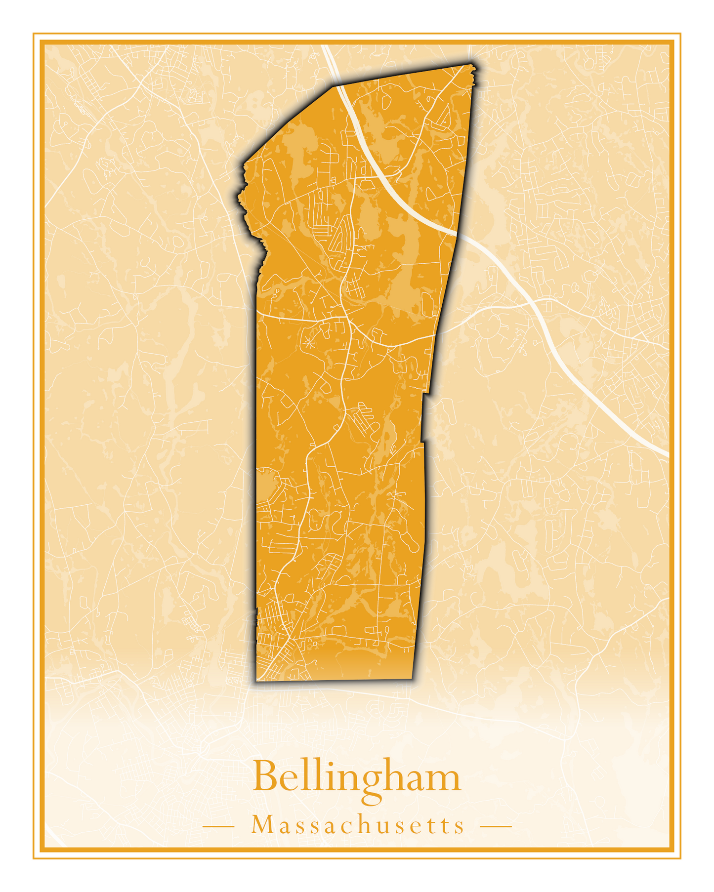 Massachusetts Towns - Street Map (Belchertown - Berkley)