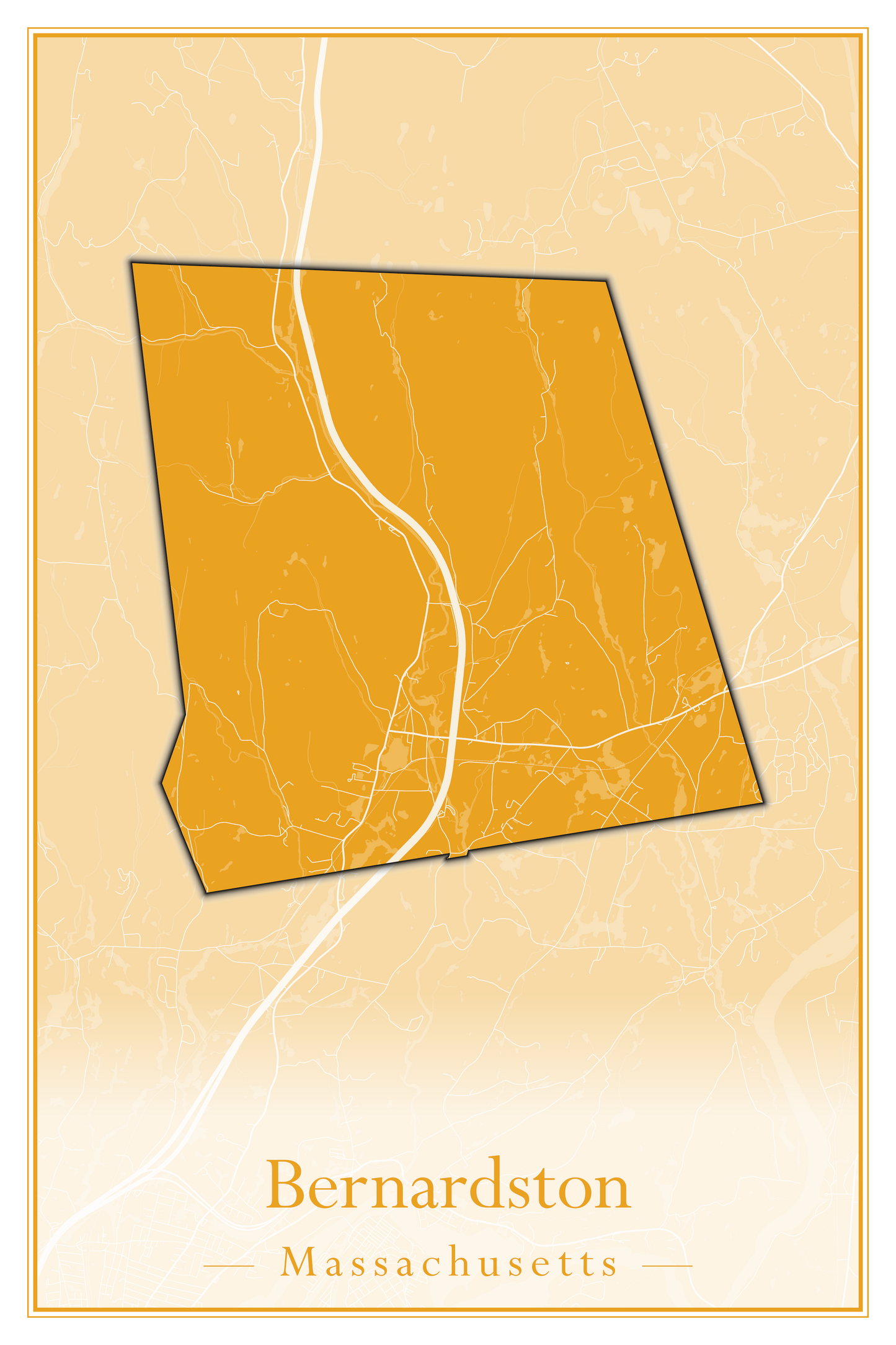 Massachusetts Towns - Street Map (Berlin - Billerica)