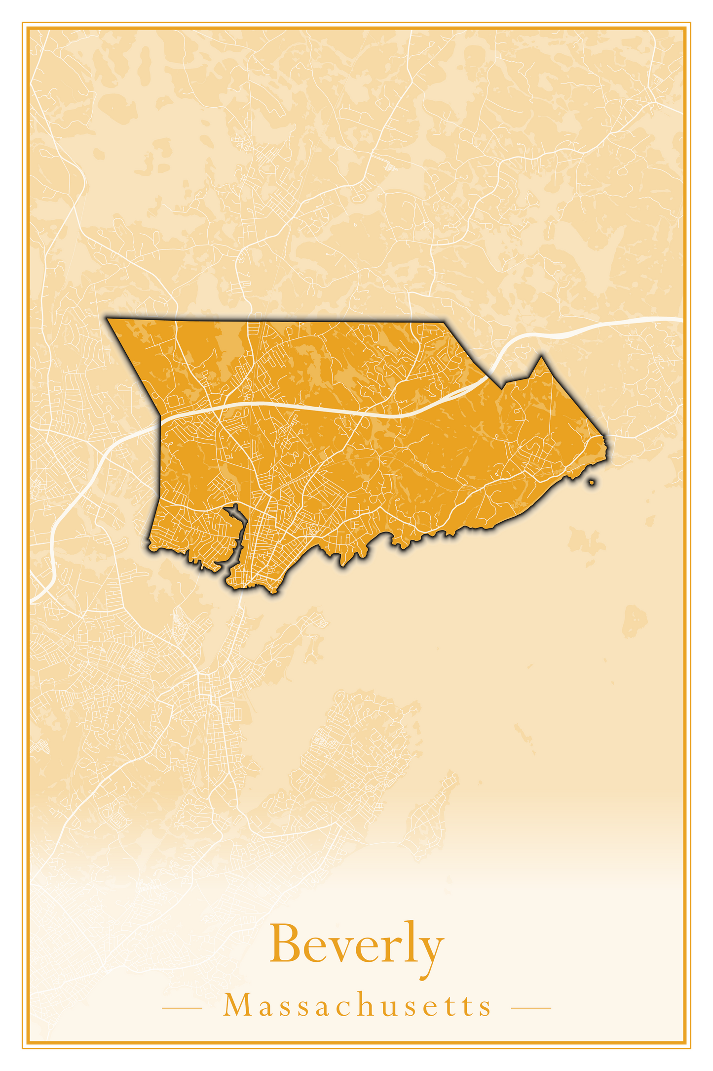 Massachusetts Towns - Street Map (Berlin - Billerica)