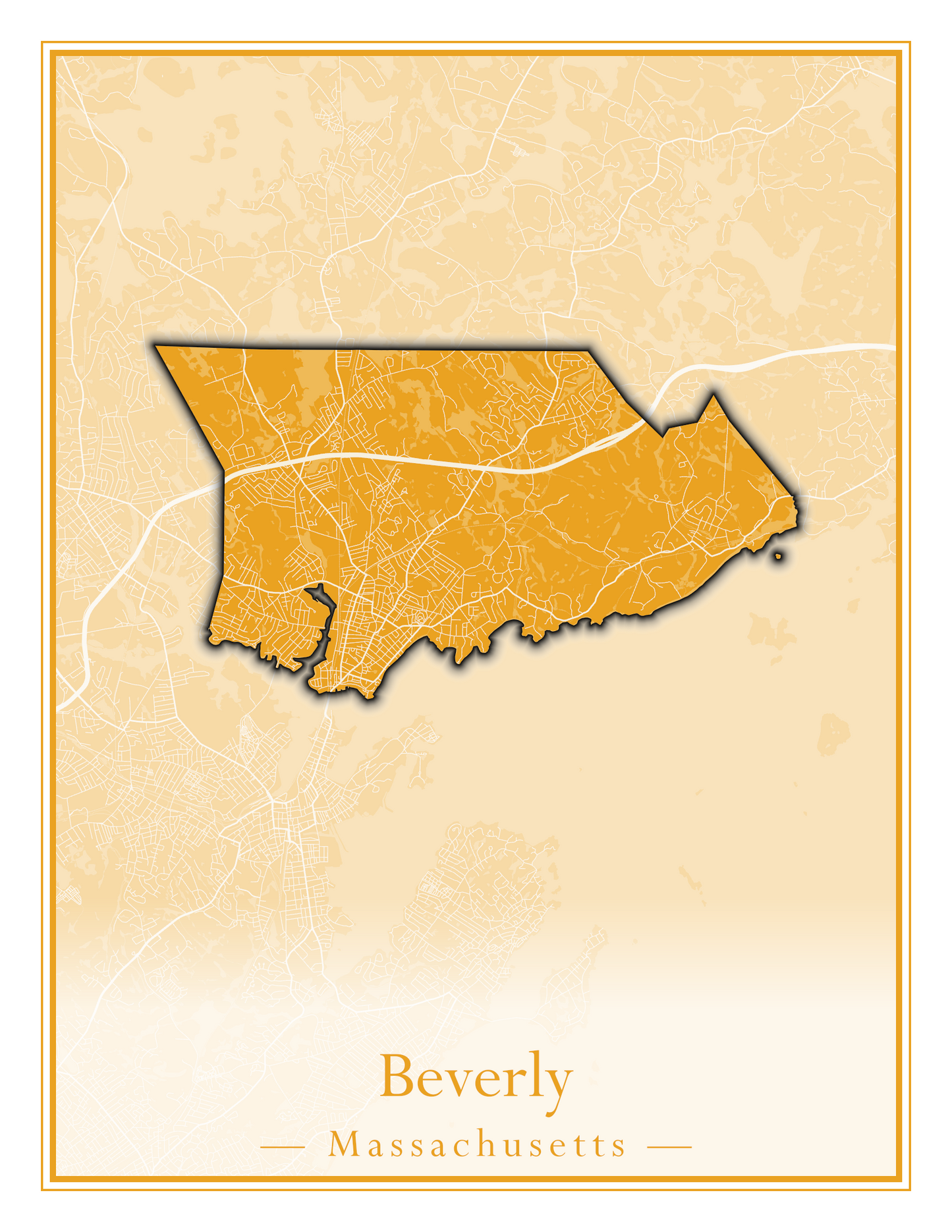 Massachusetts Towns - Street Map (Berlin - Billerica)