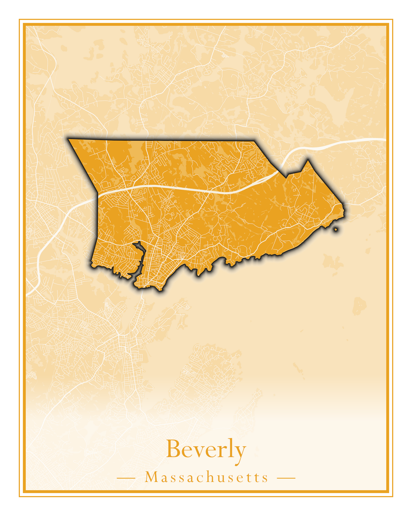 Massachusetts Towns - Street Map (Berlin - Billerica)