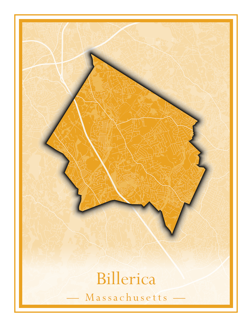 Massachusetts Towns - Street Map (Berlin - Billerica)