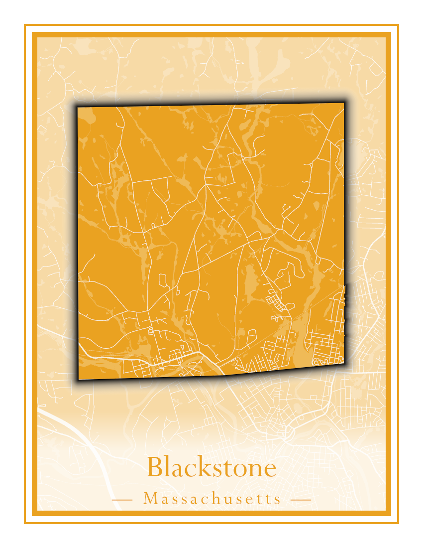 Massachusetts Towns - Street Map (Blackstone - Boston)