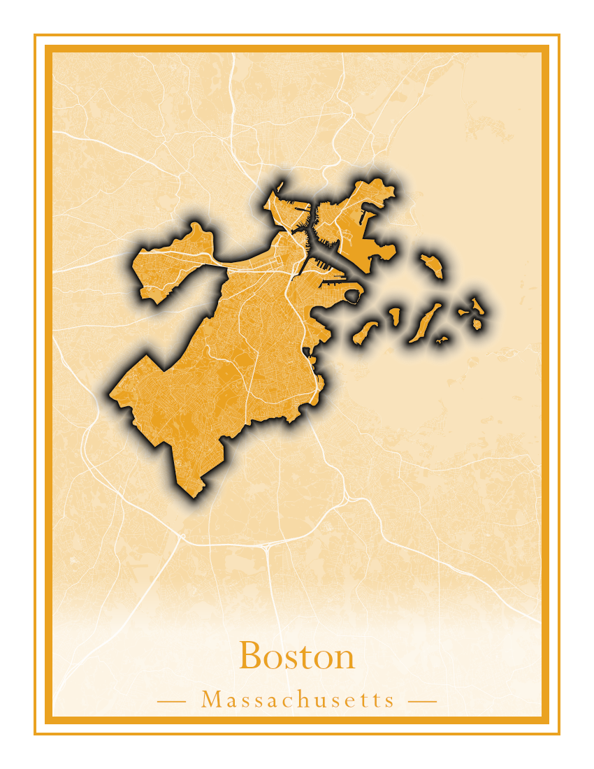 Massachusetts Towns - Street Map (Blackstone - Boston)