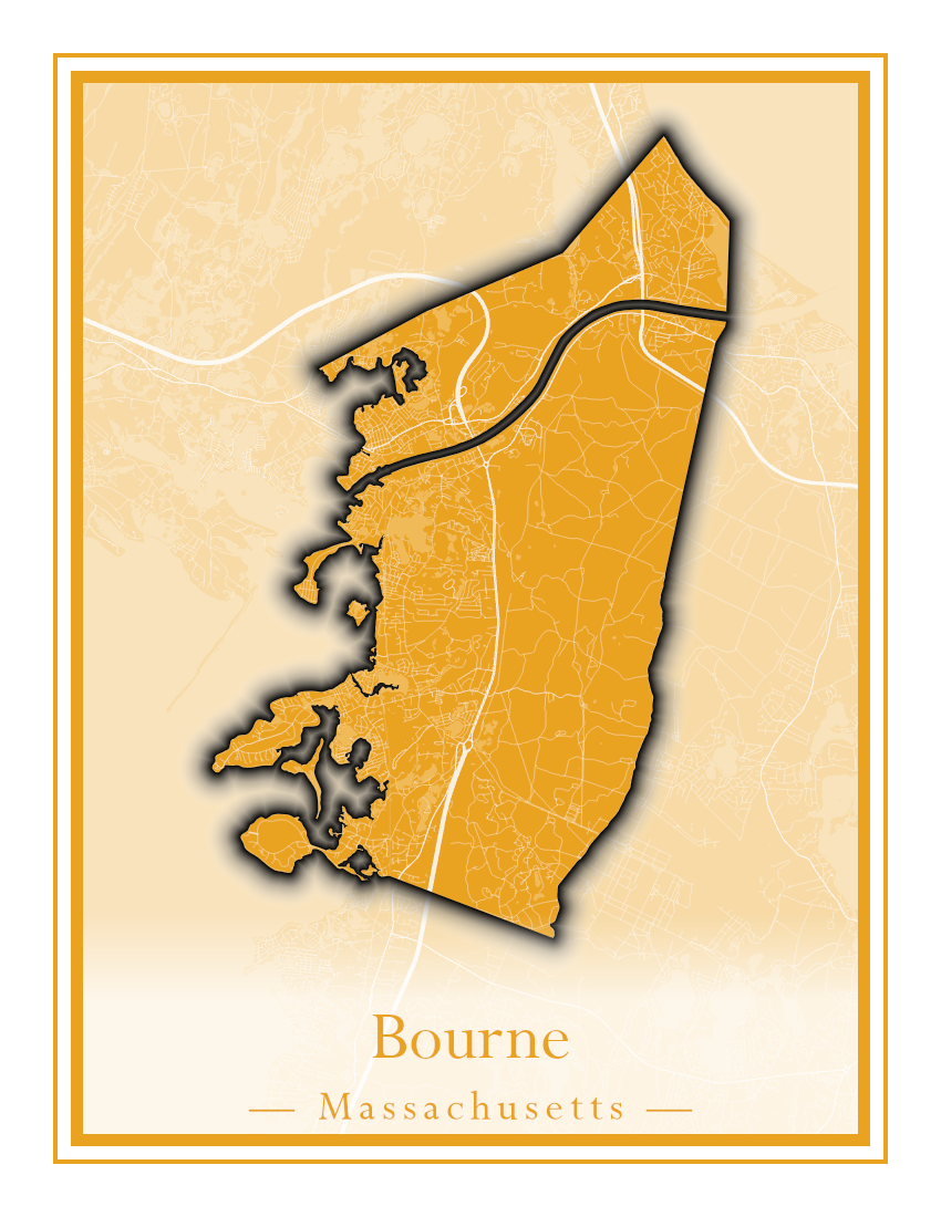 Massachusetts Towns - Street Map (Bourne - Boylston)