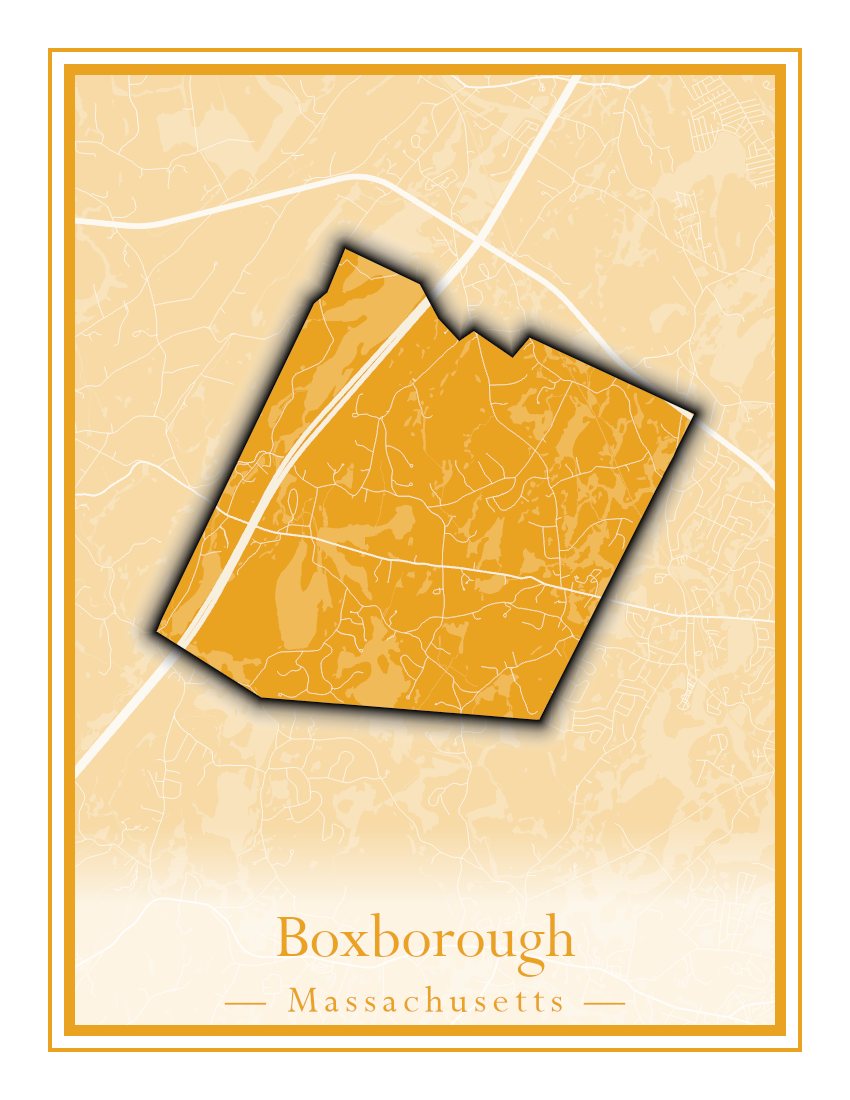 Massachusetts Towns - Street Map (Bourne - Boylston)