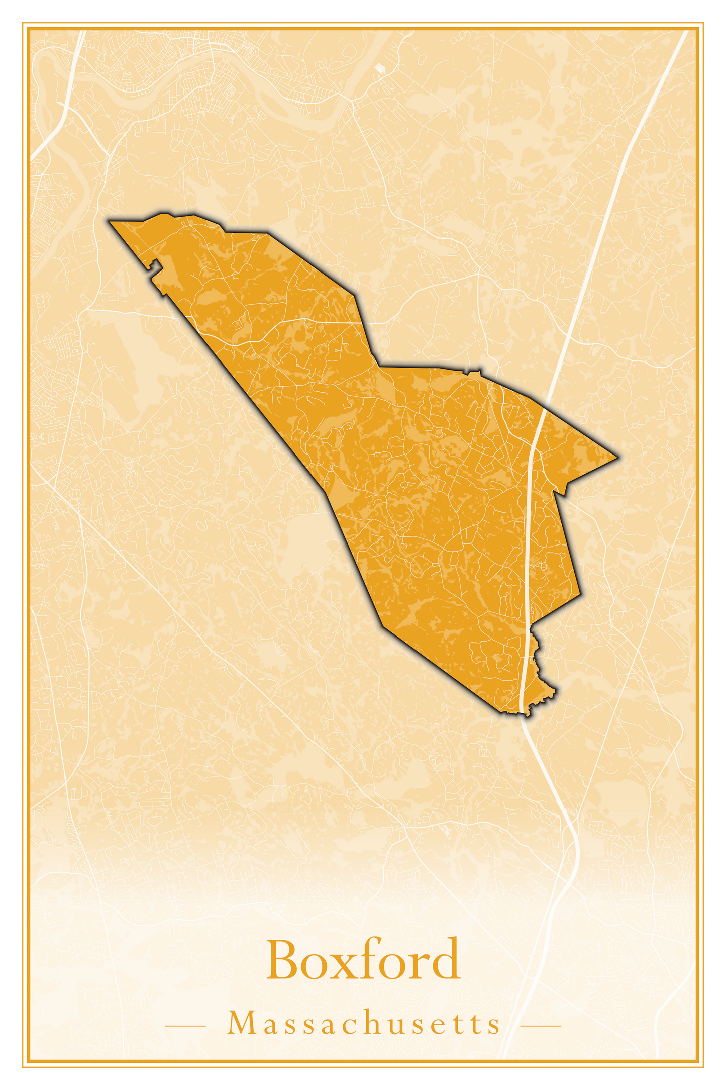 Massachusetts Towns - Street Map (Bourne - Boylston)