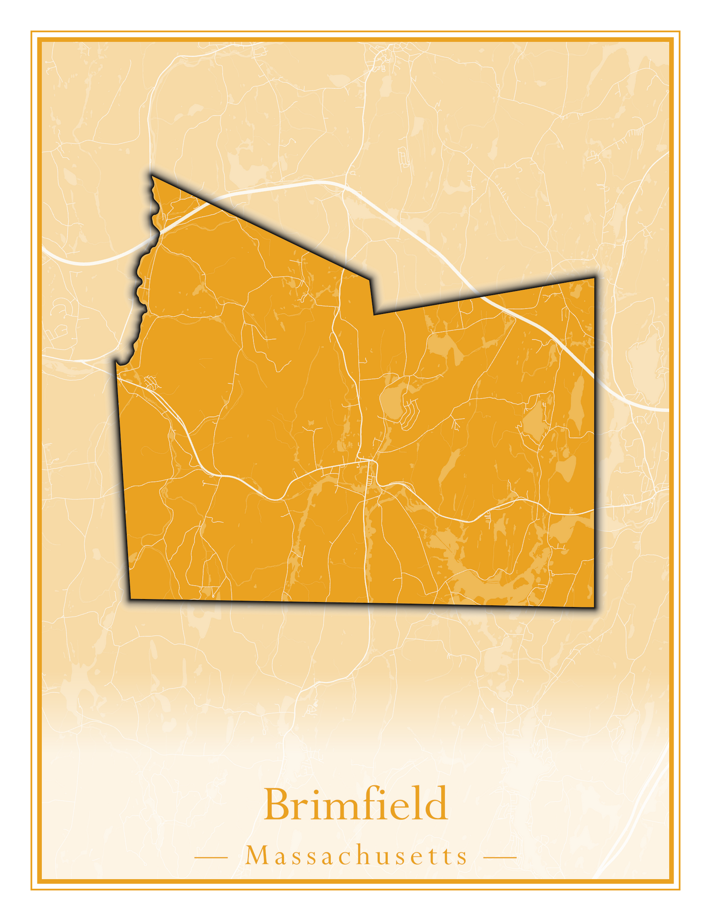 Massachusetts Towns - Street Map (Braintree - Brimfield)