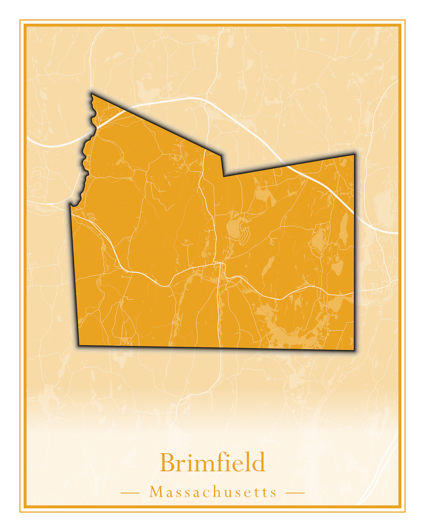 Massachusetts Towns - Street Map (Braintree - Brimfield)