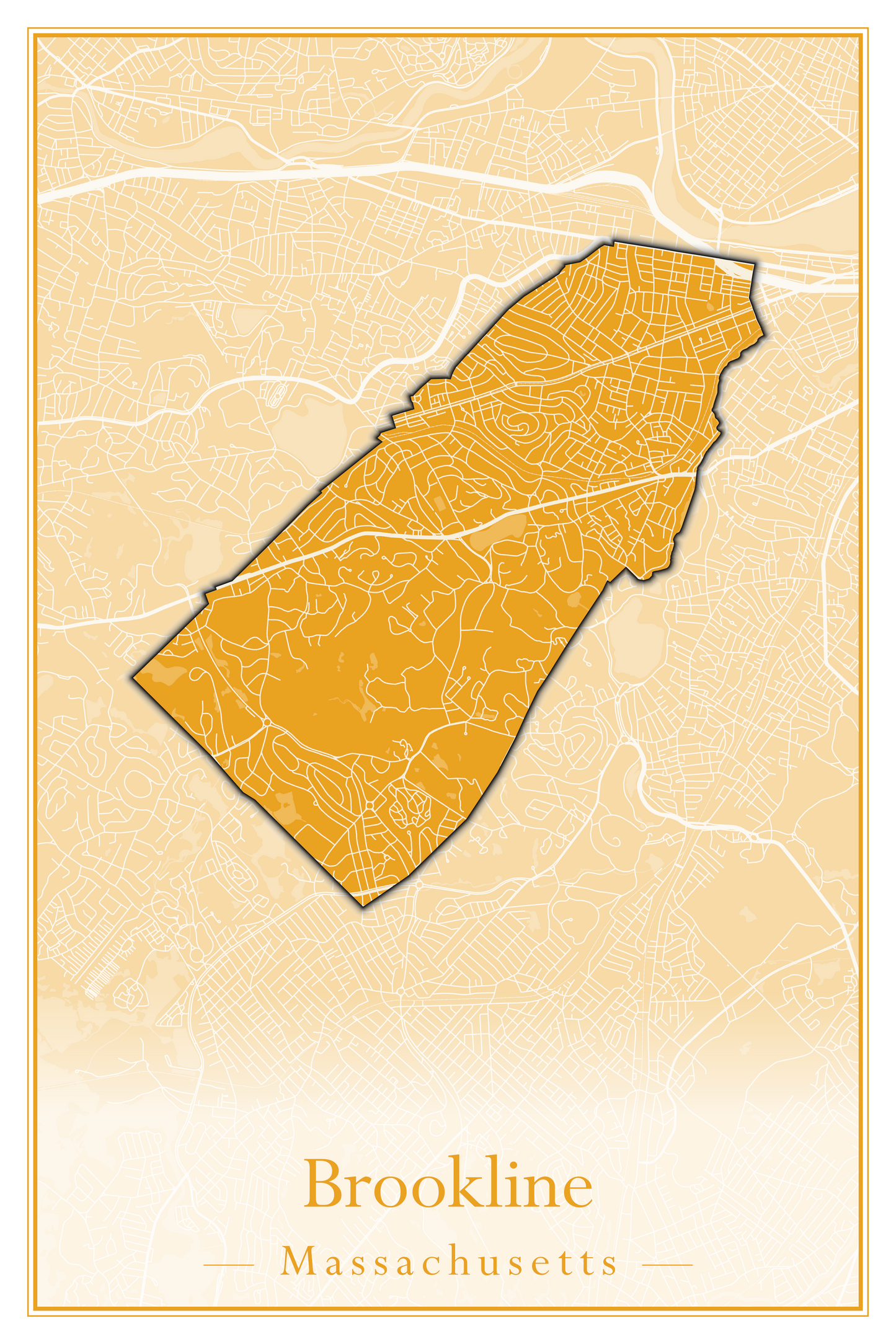 Massachusetts Towns - Street Map (Brockton - Buckland)