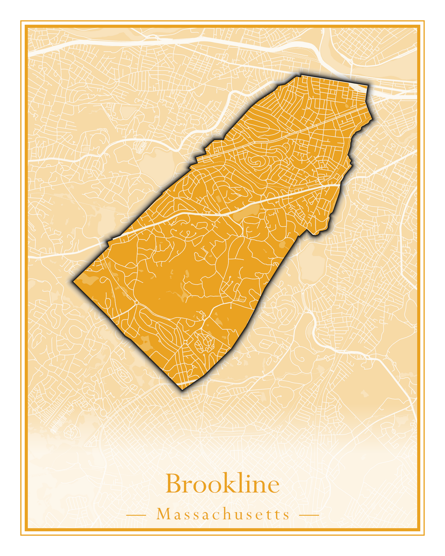 Massachusetts Towns - Street Map (Brockton - Buckland)