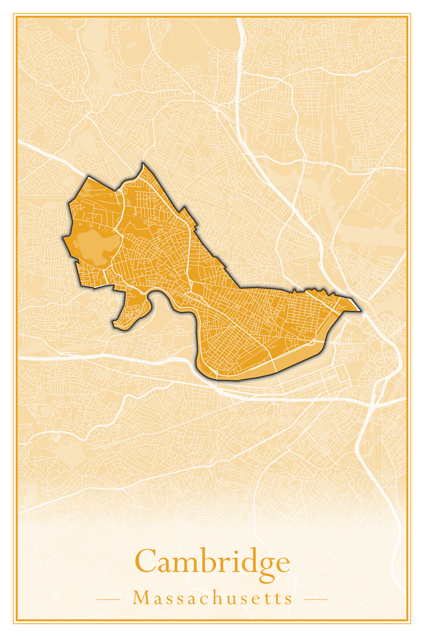 Massachusetts Towns - Street Map (Burlington - Carlisle)