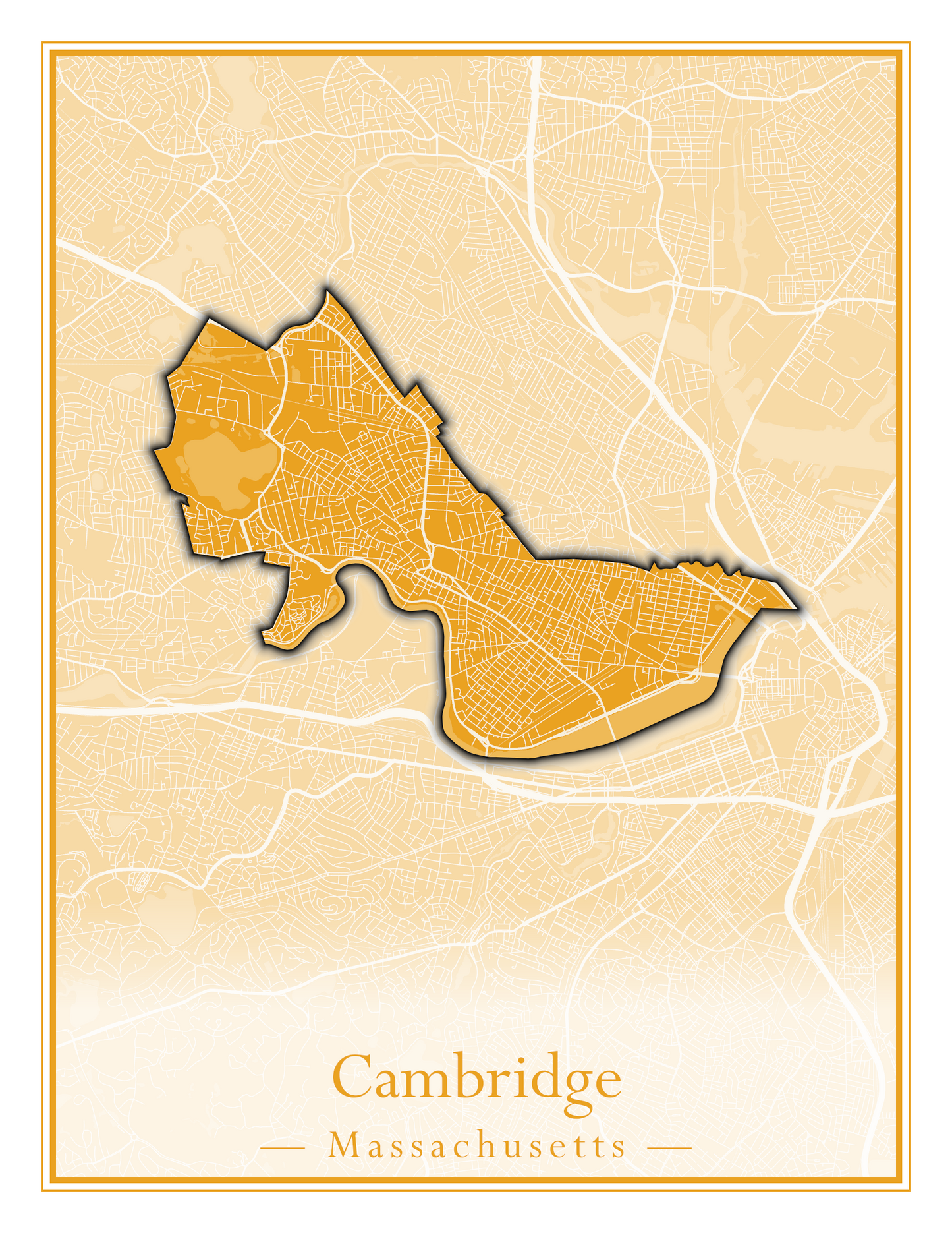 Massachusetts Towns - Street Map (Burlington - Carlisle)