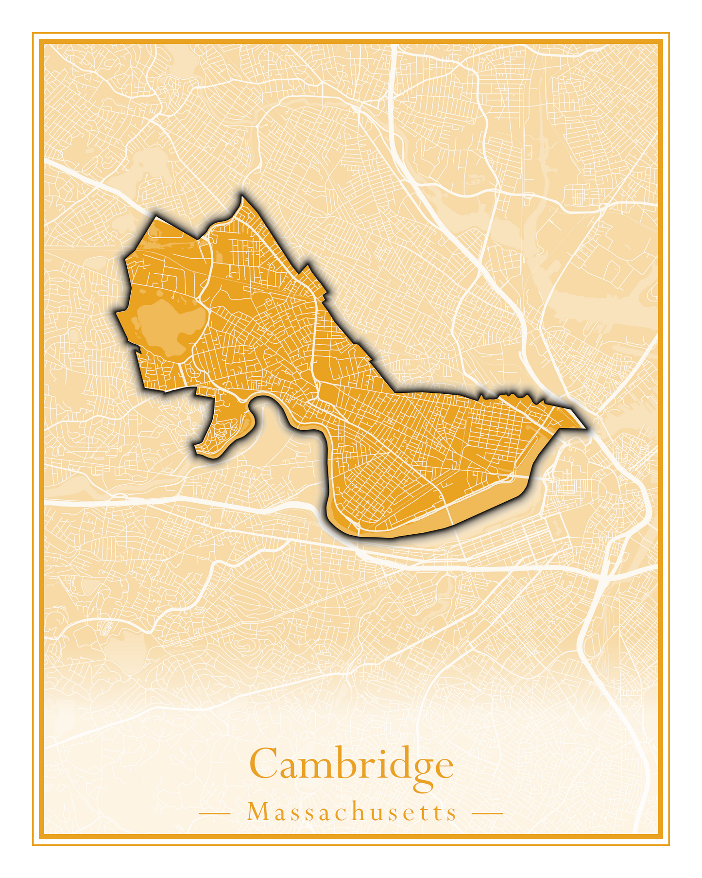 Massachusetts Towns - Street Map (Burlington - Carlisle)