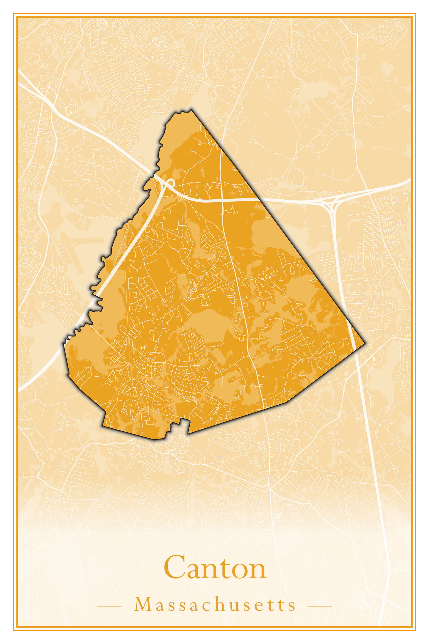 Massachusetts Towns - Street Map (Burlington - Carlisle)