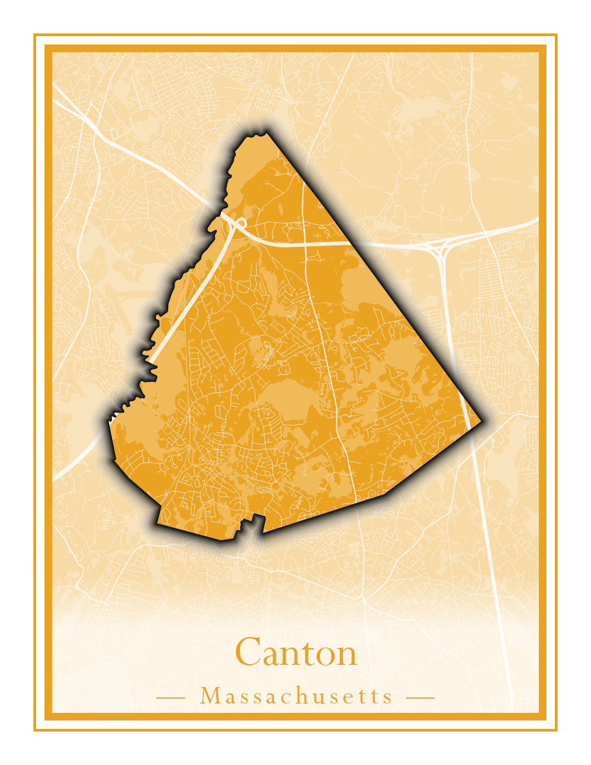 Massachusetts Towns - Street Map (Burlington - Carlisle)