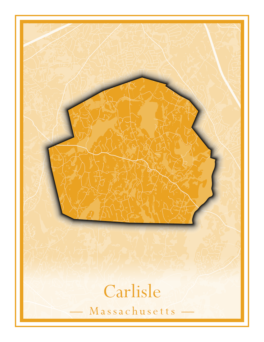 Massachusetts Towns - Street Map (Burlington - Carlisle)