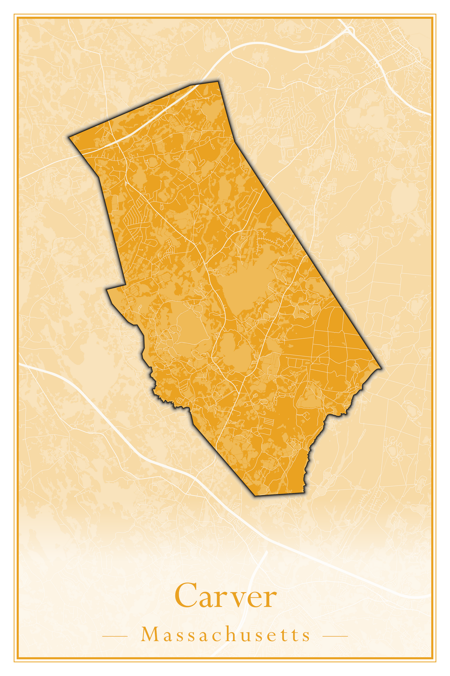 Massachusetts Towns - Street Map (Carver - Chatham)